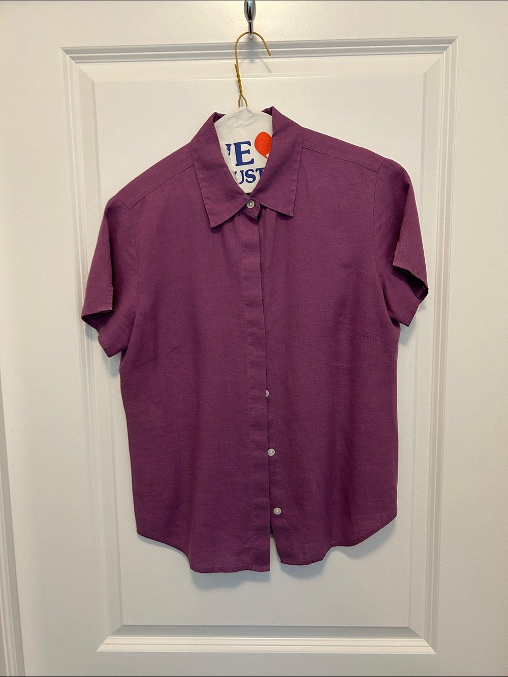 Harold's Plum Button-Down Short Sleeve Shirt